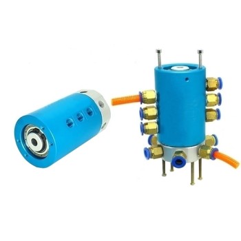 6-Passage Rotary Union, Pneumatic/Electrical Slip Ring For Air/Water/Hydraulic