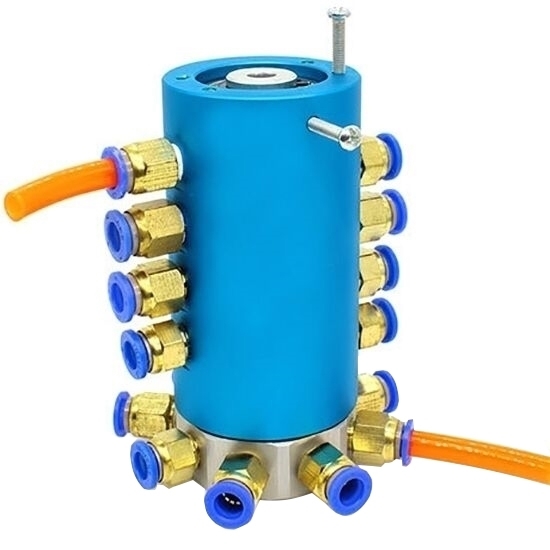 8-Passage Rotary Union, Pneumatic/Electrical Slip Ring For Air/Hydraulic