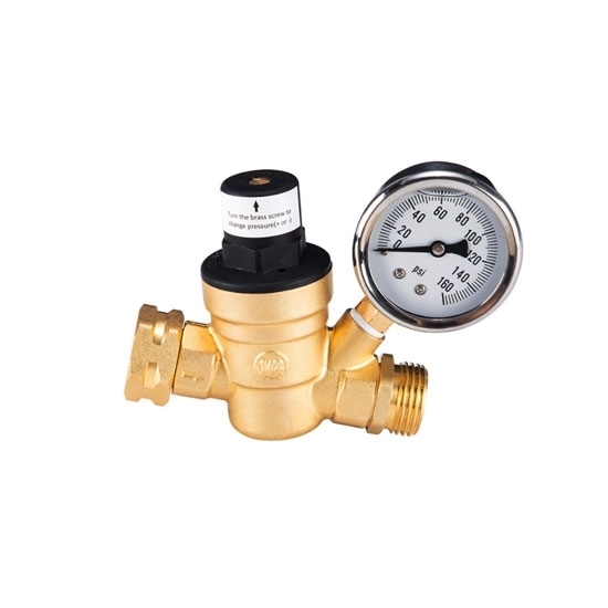 Adjusting RV Water Pressure Regulator With Gauge Adjusting RV Water Pressure Regulator With Gauge
