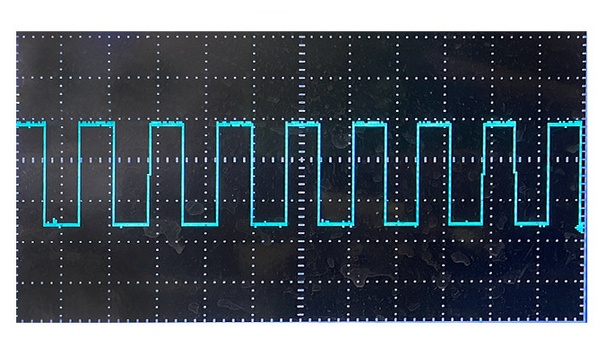 Oval gear flow sensor output waveform diagram