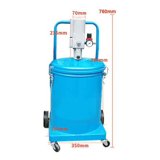 Details of 8 gallons pneumatic grease pump