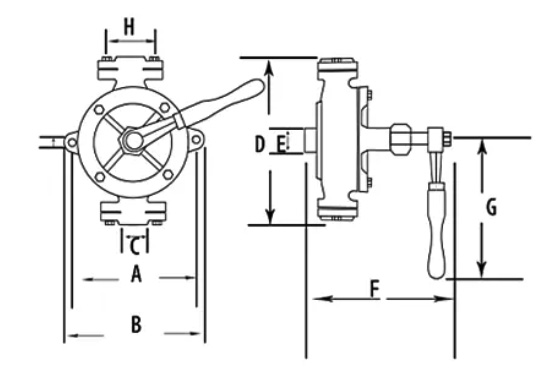 Wing pump dimension