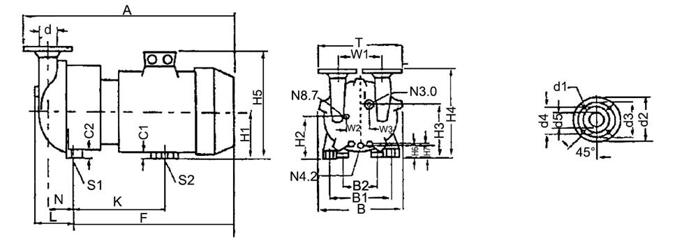 Water ring vacuum pump 2bv5 dimension